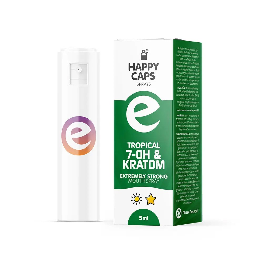7-OH & Kratom Mouth Spray – Tropical Flavor - 5ml - TRRCSHOP